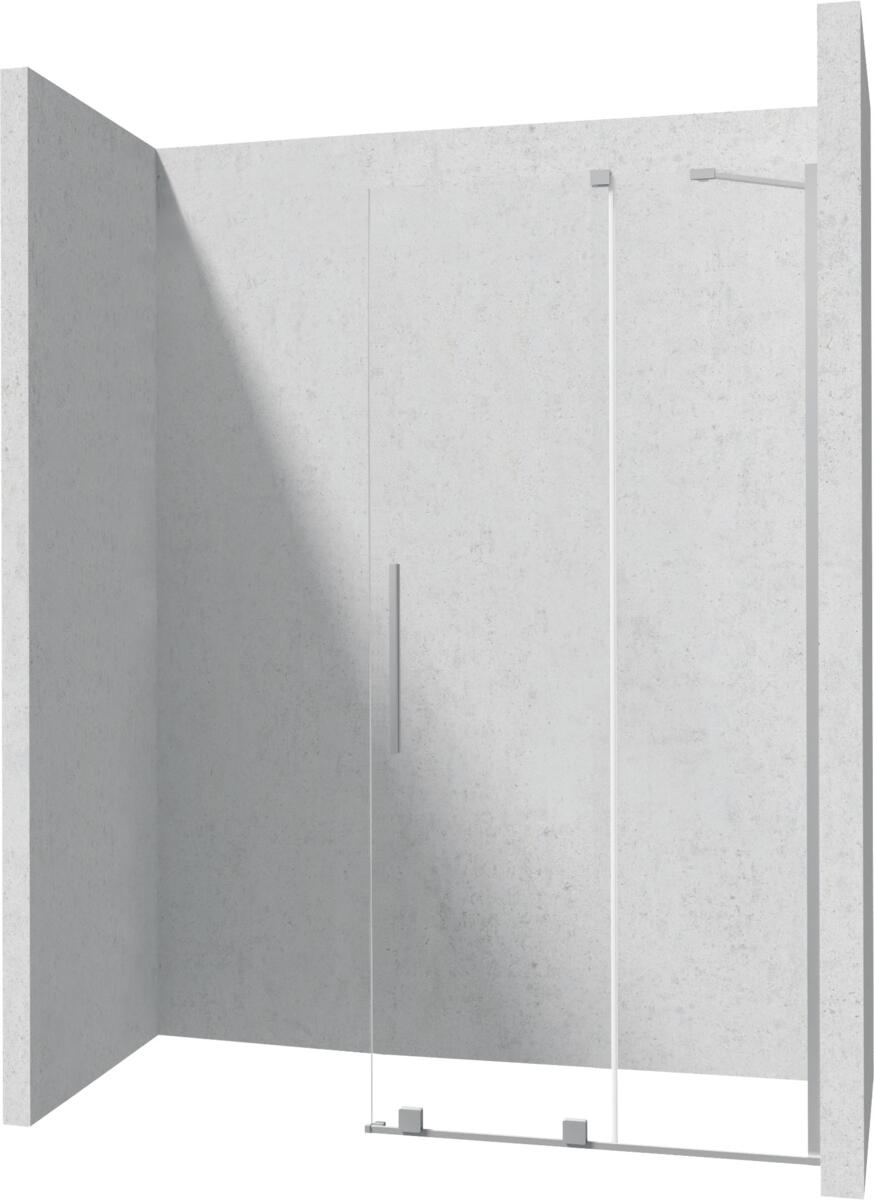 Duchas de obra, PRIZMA - Muro de ducha, entrar, 90 cm - corredizo - acero pulido, Deante