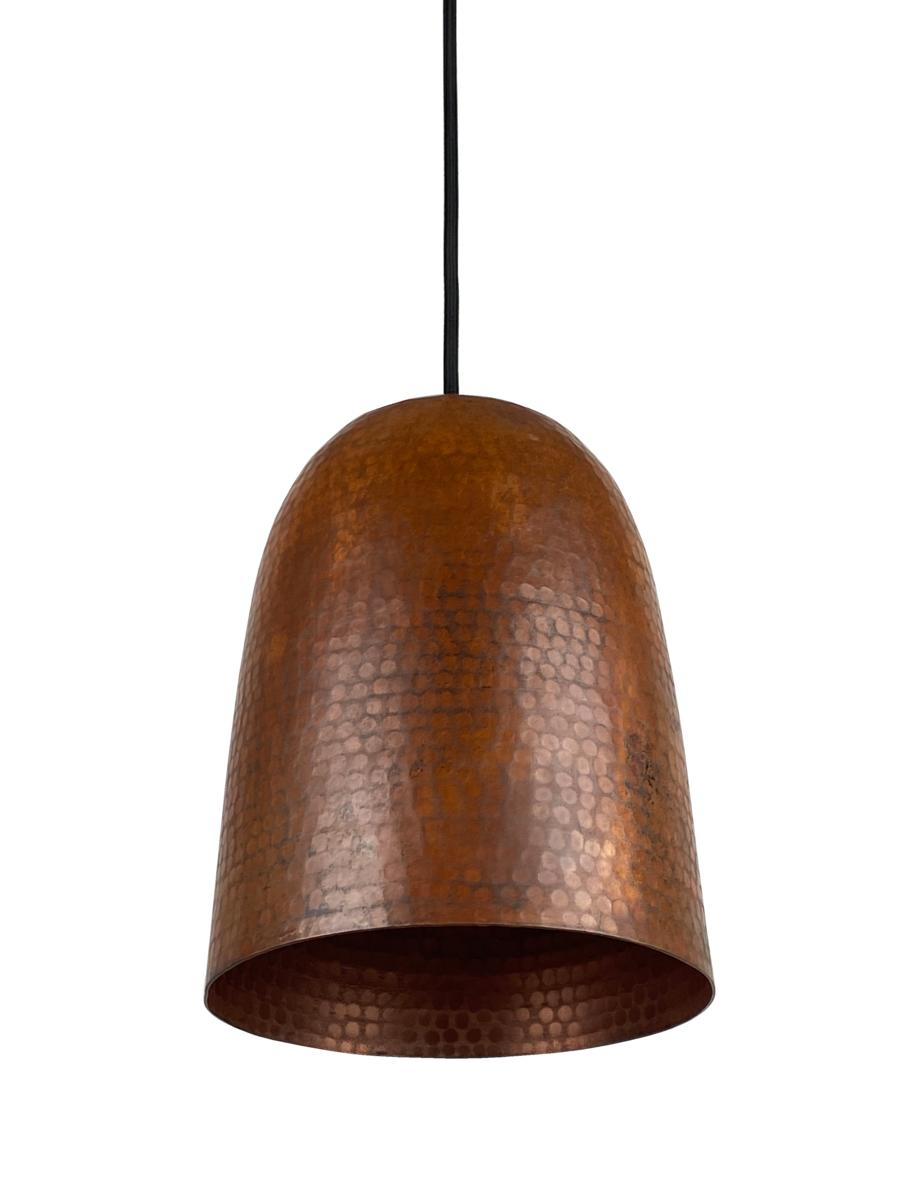Hanging Lamps, Aliso Dark Brown - longitudinal copper lamp from Mexico, Cerames