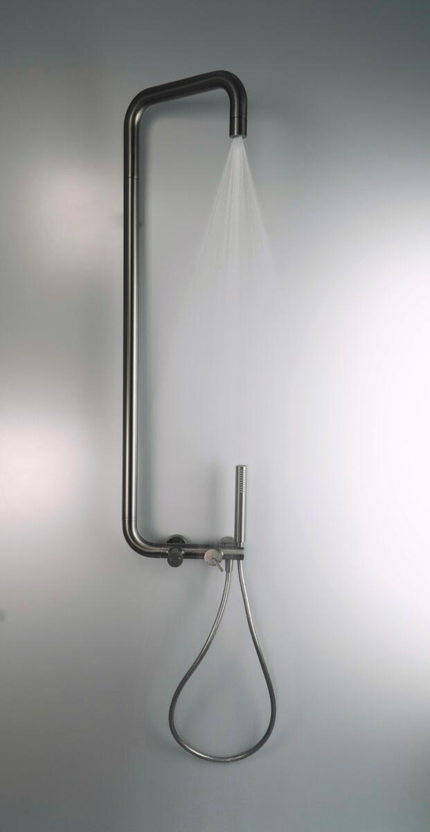 Shower heads, SILIA Shower column, with shower mixer, Deante