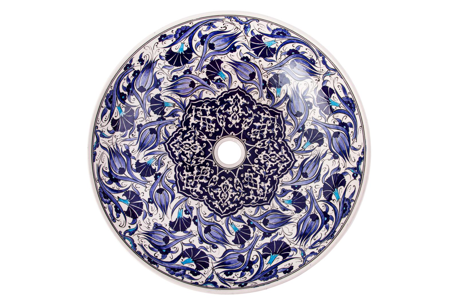 Over countertop washbasins, Irmak II - hand-painted countertop washbasin Iznik, Cerames