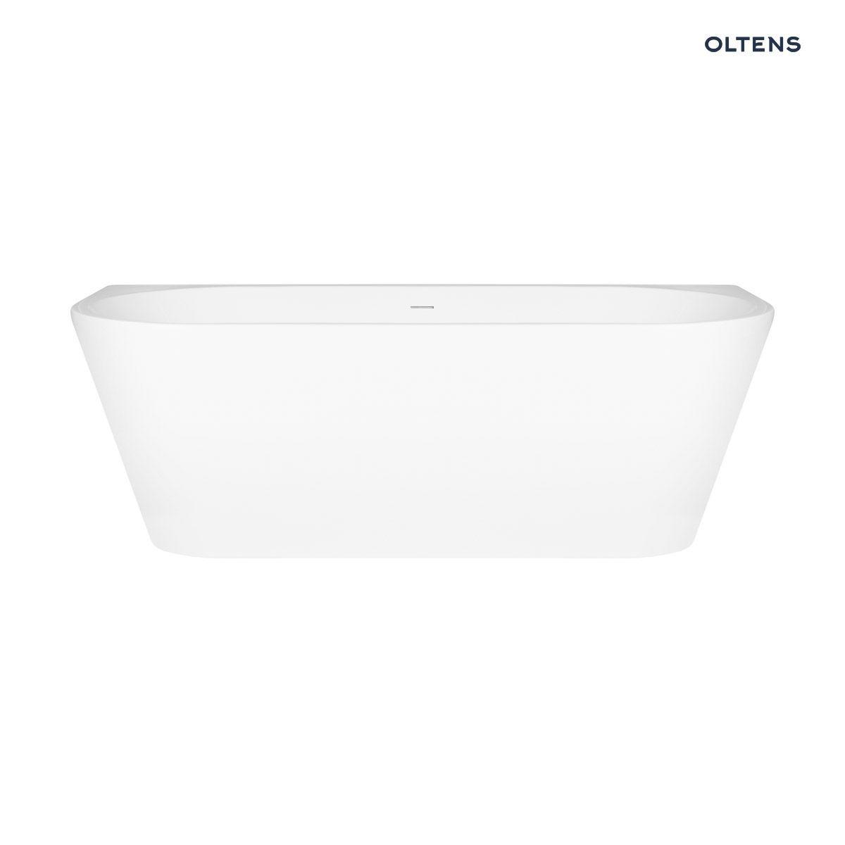 Wanny wolnostojące, Oltens Delva wanna wolnostojąca przyścienna 170x80 cm akrylowa owalna, OLTENS