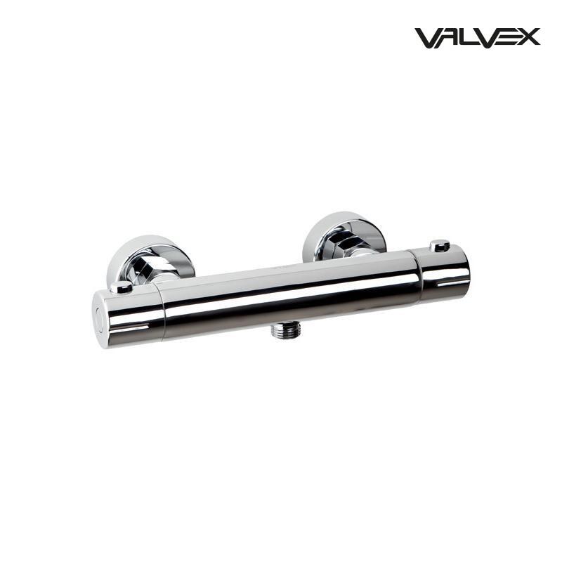 Duscharmatur, Estill Chrome SQUARE PLUS Brause-Wand-Mischbatterie, Valvex