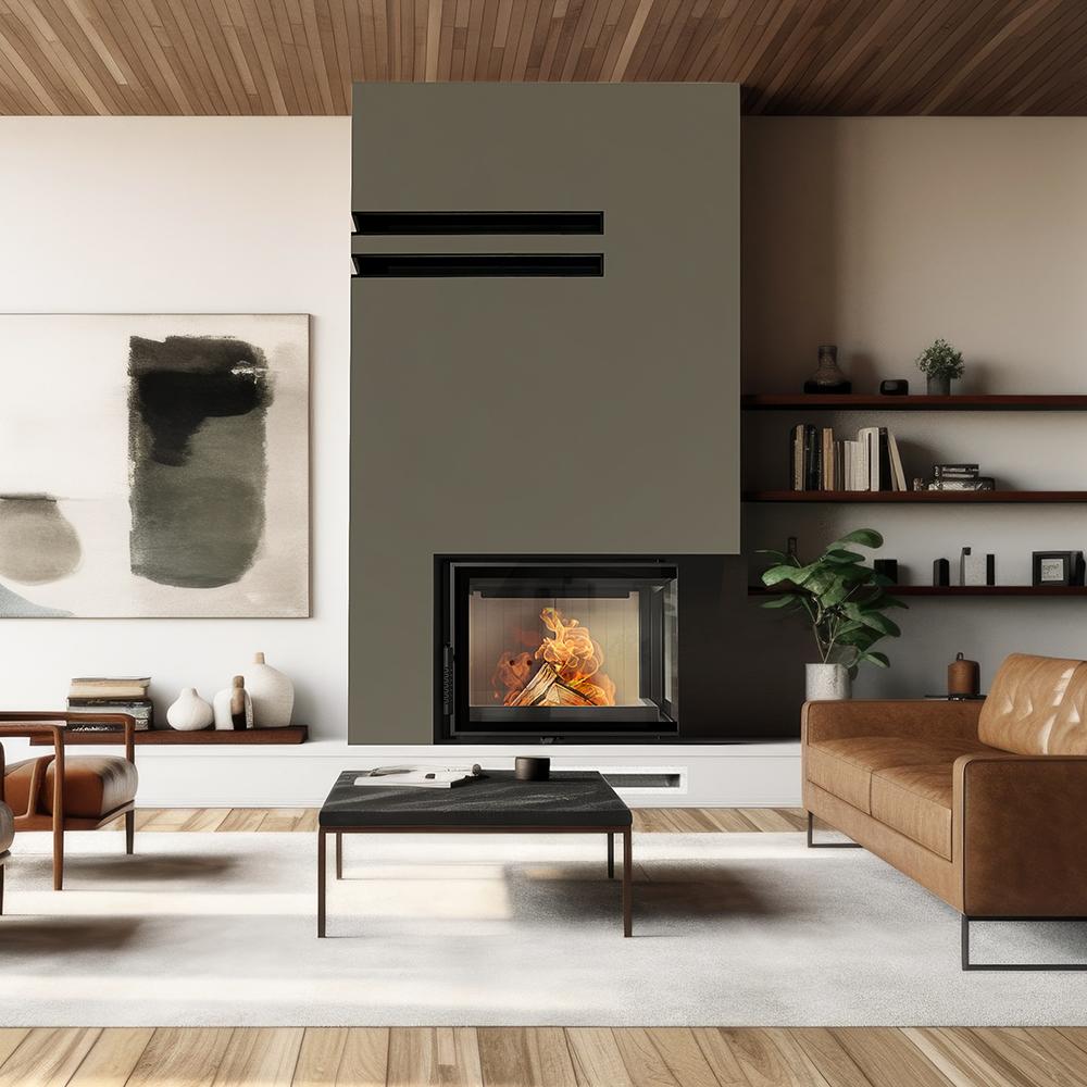 Air fireplaces, Steel fireplace FLOKI right 8 kW Ø 160, Kratki.pl Marek Bal