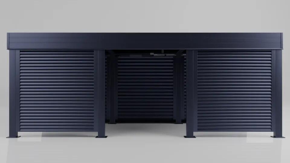 Sheds, Garage carport with integrated garage, FALA panel construction, HurtownikGroup Sp. z o.o.