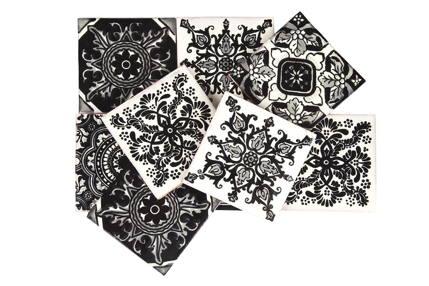 Idan - Patchwork mexicain noir et blanc - 30 pièces | Mix-7 | Cerames -  ArchiUp.com - A free BIM \u0026 CAD objects library, image size:1500x1000