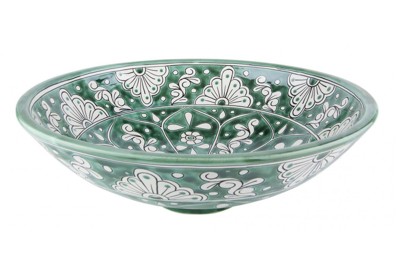 Over countertop washbasins, Baila- hand-painted spherical circulation basin from Mexico, Cerames