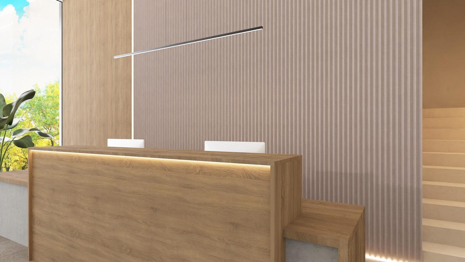 Acoustic panels, V-cut panels corduroy, Fovere