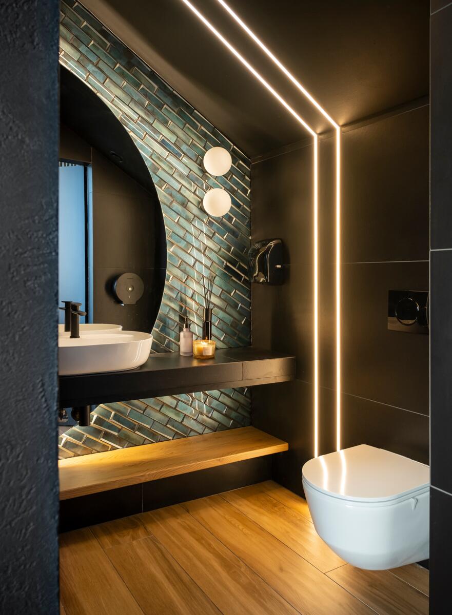 Wall Lamps, MODERN BALL simple midi LED hermetic surface, AQForm