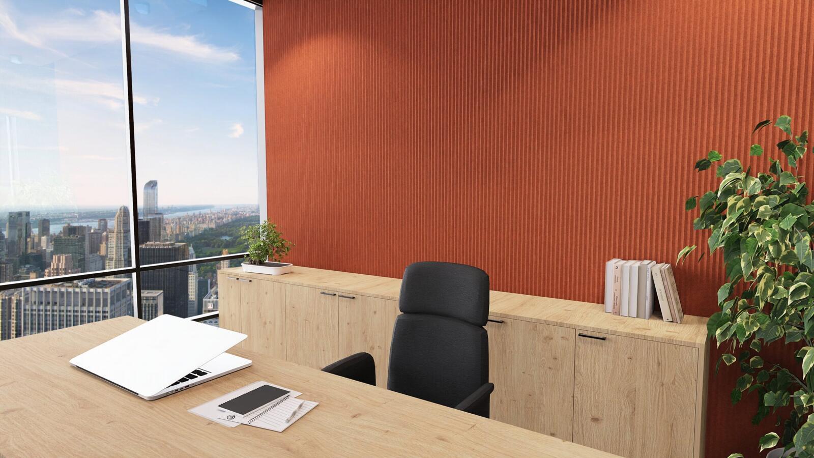 Acoustic panels, V-cut panels corduroy, Fovere
