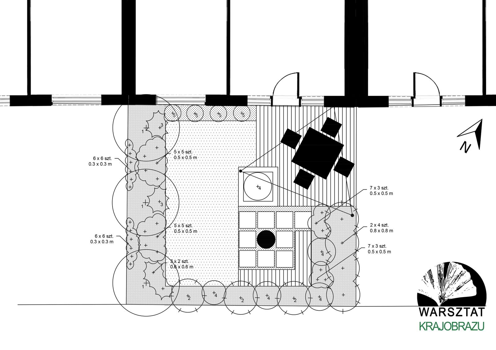 Projekt ogrodu przydomowego w zabudowie szeregowej