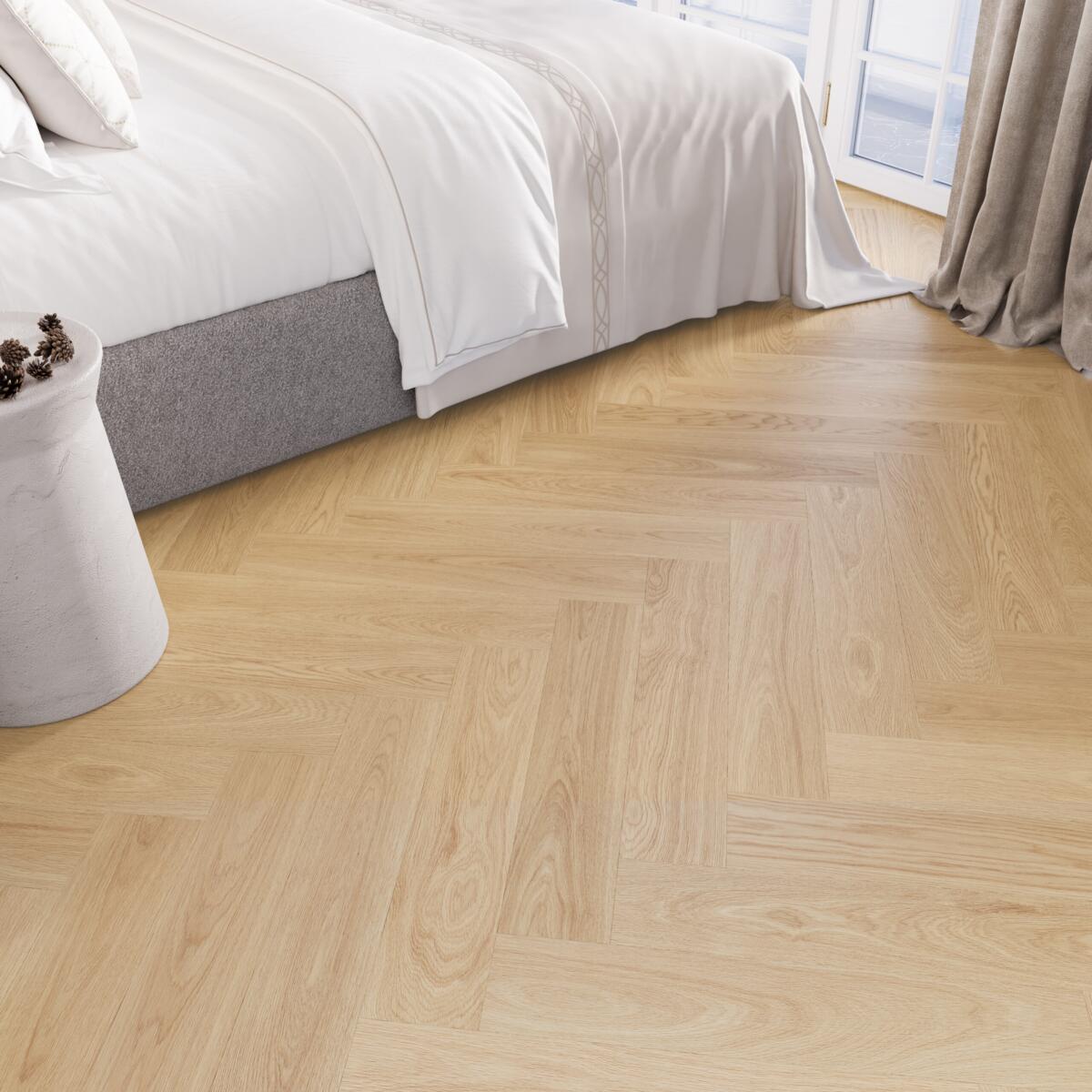 Laminate Flooring, Vinyl flooring Vanilla Oak Herringbone, Barlinek