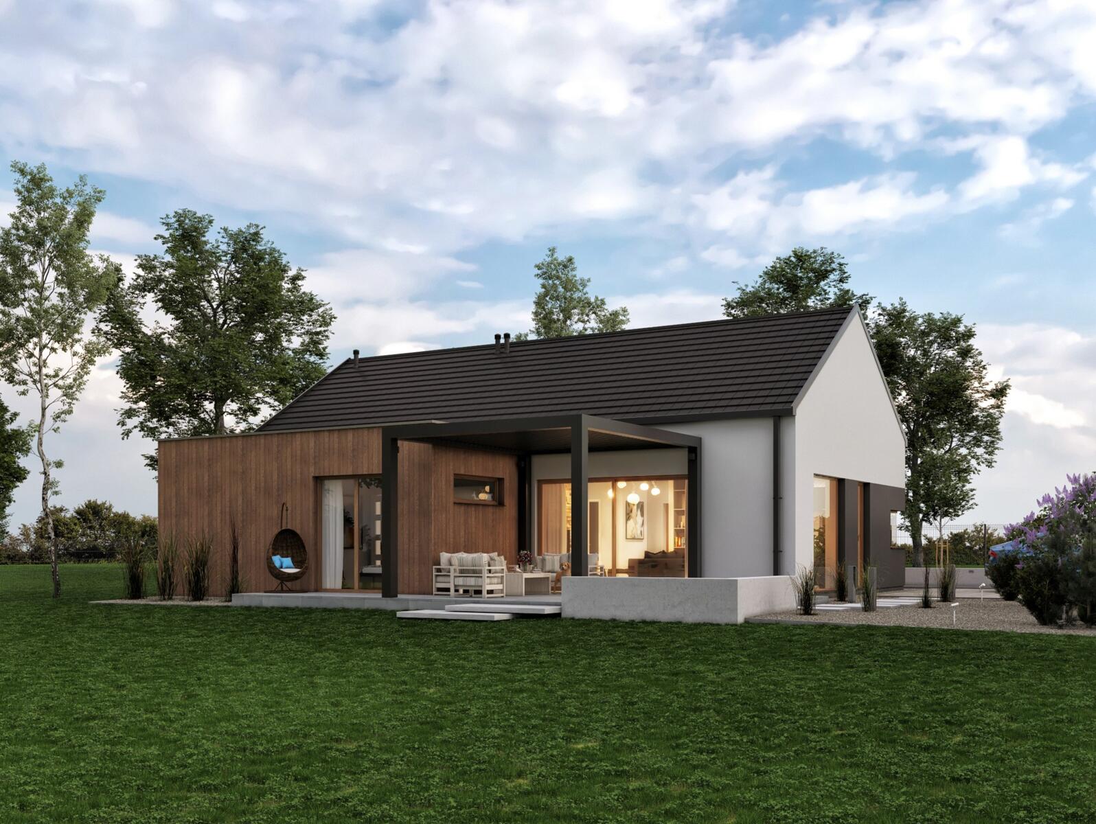 Dom szyty na miarę - parterowa nowoczesna sotodoła