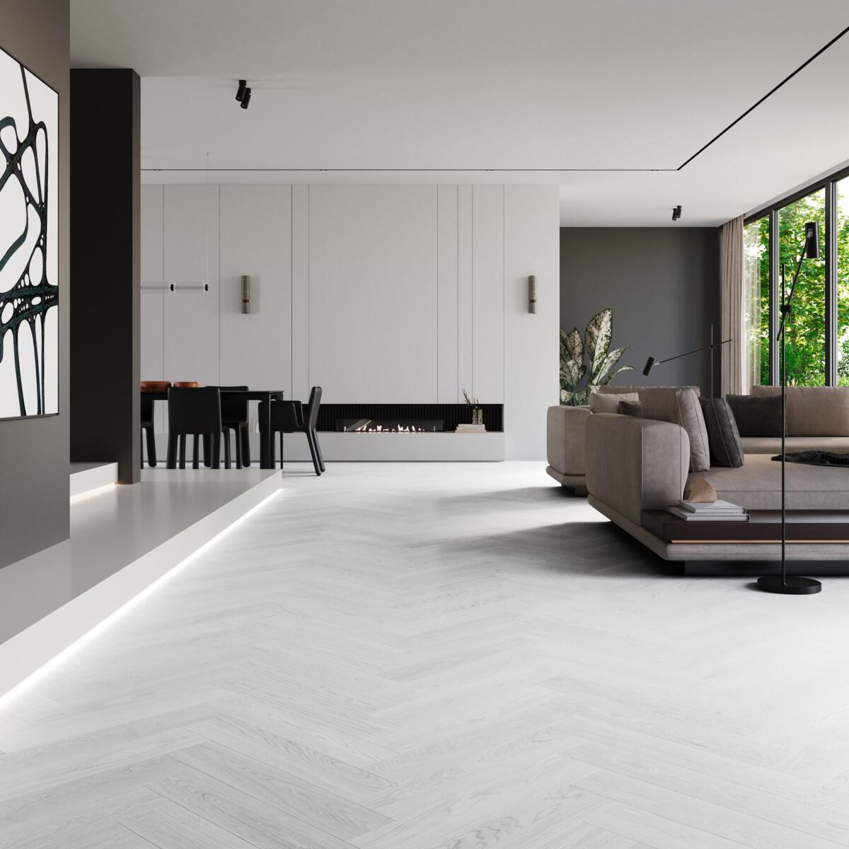 Laminate Flooring, Vinyl flooring Diamond Oak Herringbone, Barlinek