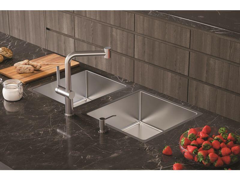 Silver kitchen sinks