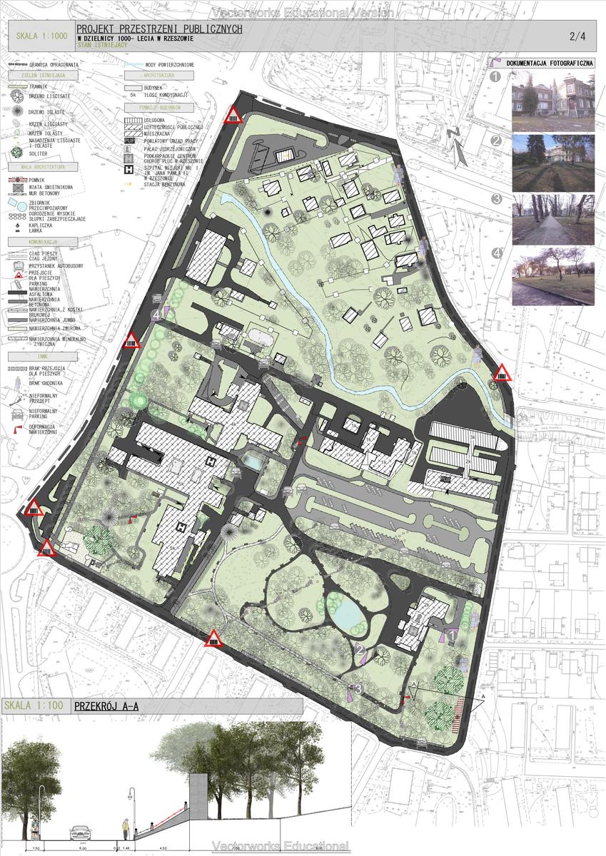 Projekt przestrzeni publicznych w dzielnicy 1000-lecia w Rzeszowie