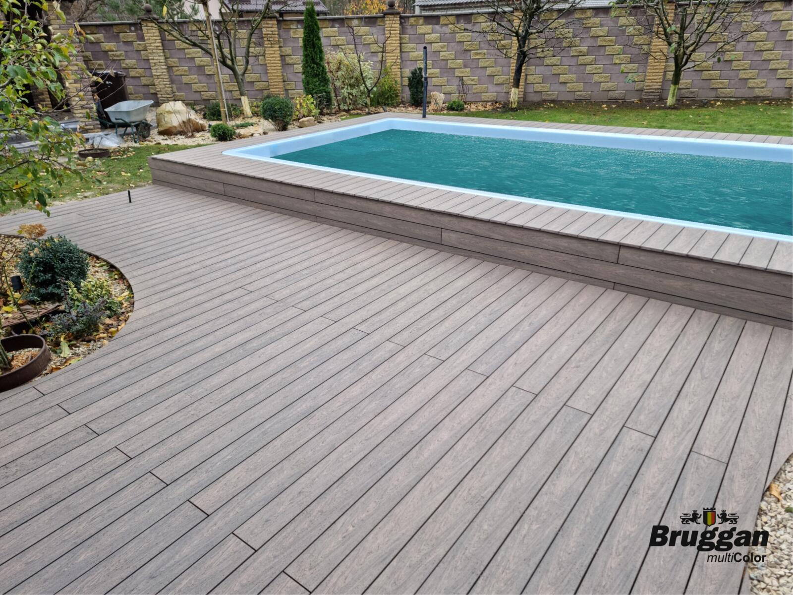 Terrassenbretter, Terrassendiele Bruggan MultiColor Wenge, WOODPLAST