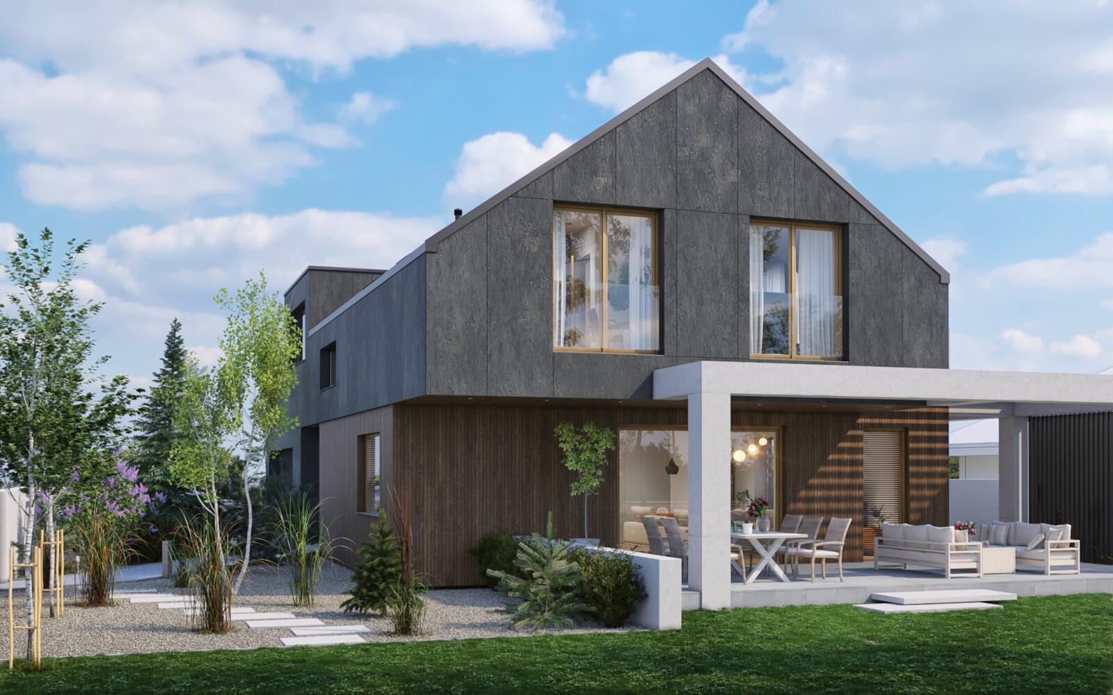 Miejska willa w typie nowoczesnej stodoły