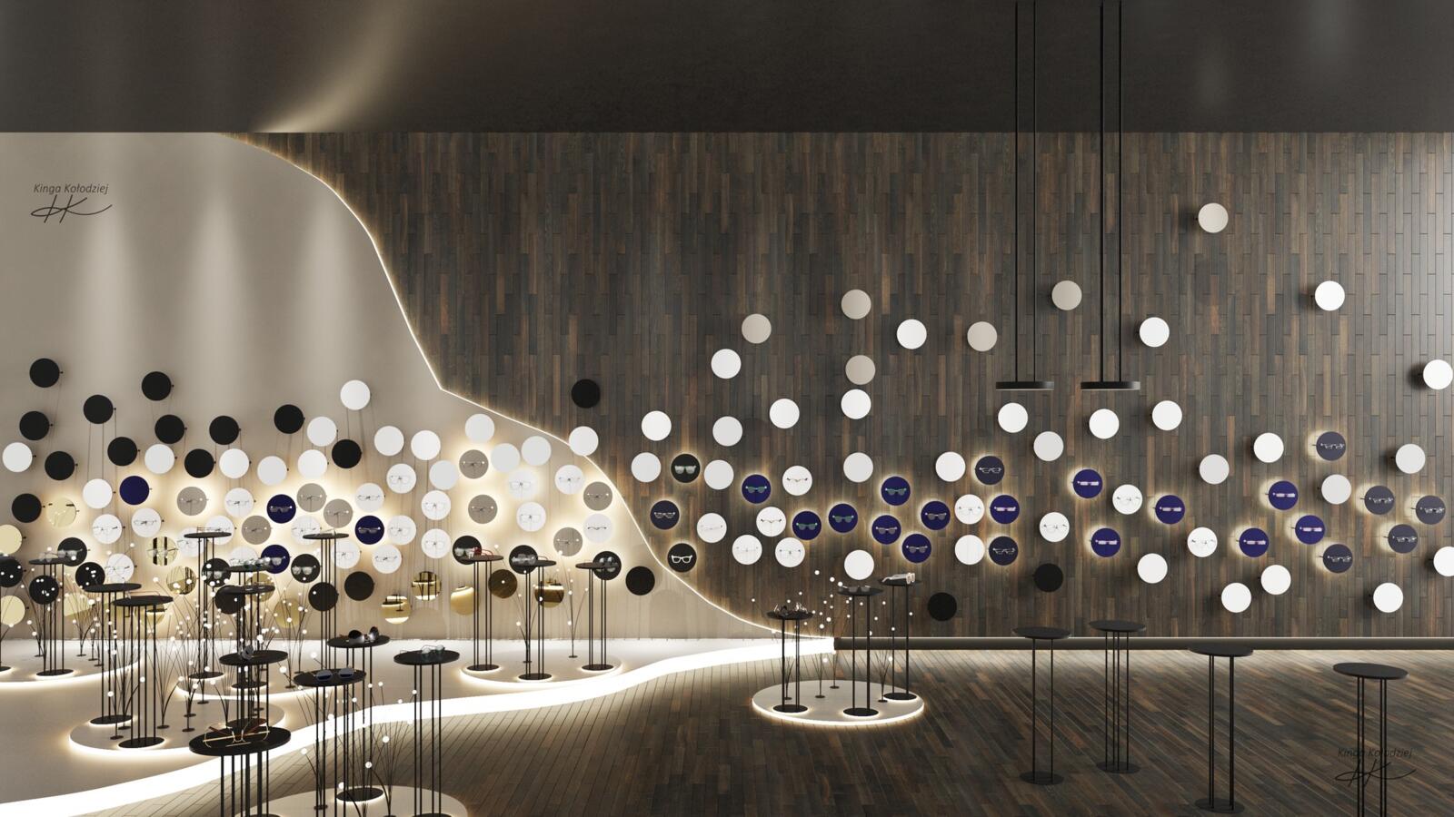 "Jak obraz"- projekt koncepcyjny salonu optycznego.