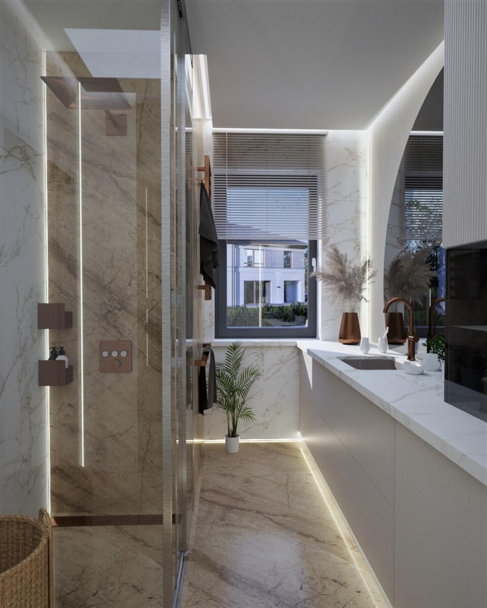 Mała łazienka z prysznicem