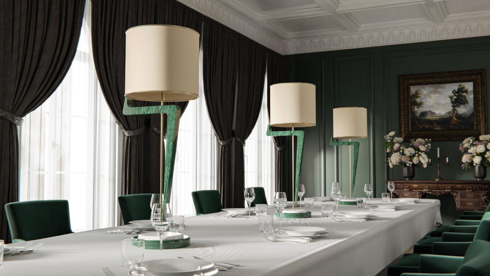 Wizualizacje lamp marki ,,Dazzleshine" - pomieszczenia w różnych stylach