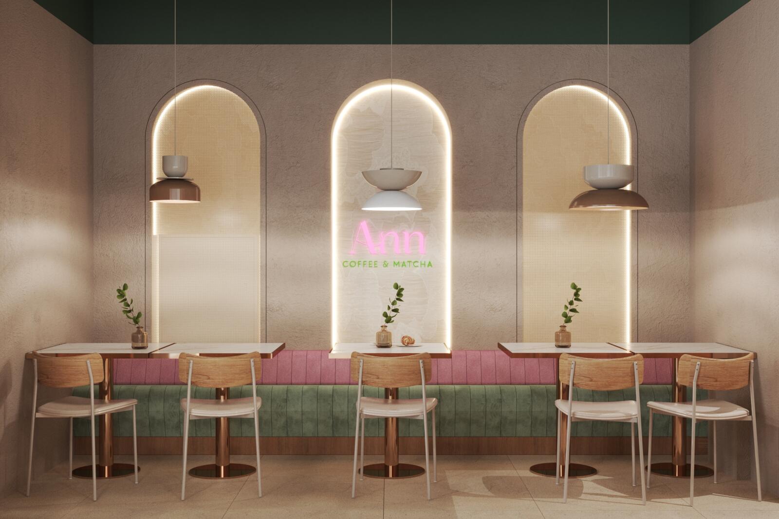 Projekt kawiarni „Ann Coffee & Matcha” – Rzeszów