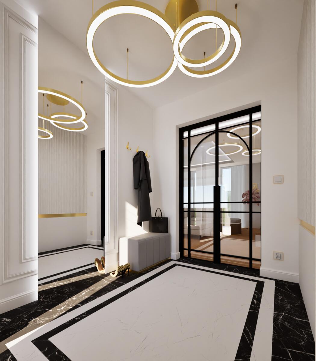 Elegancki wiatrołap w stylu modern classic.