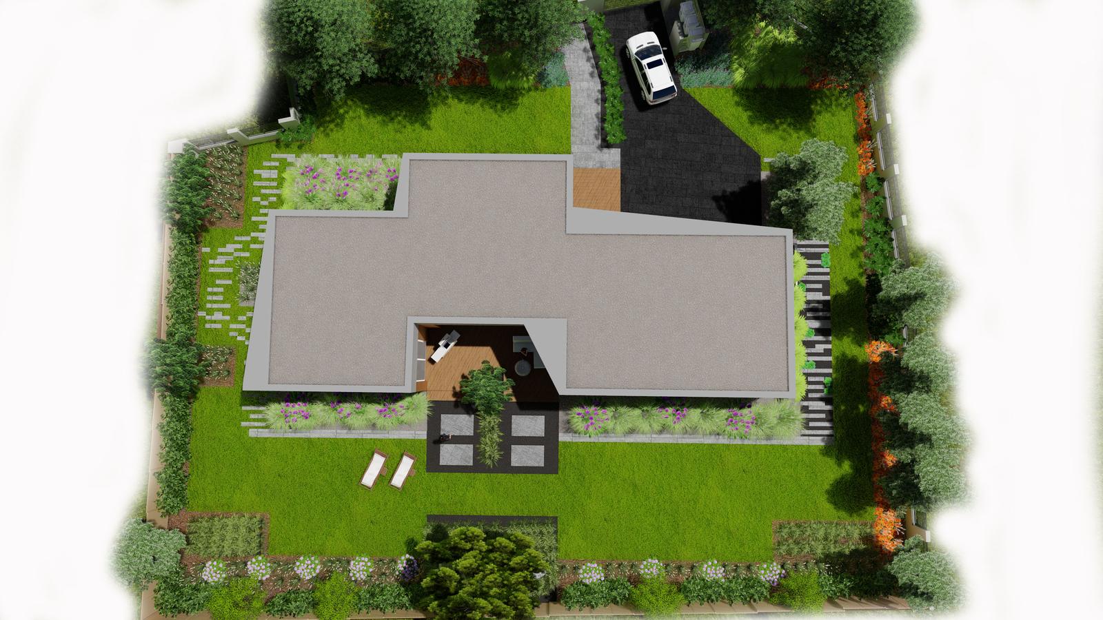 Projekt zagodpodarowania ogrodu przydomowego w Radomierzycach