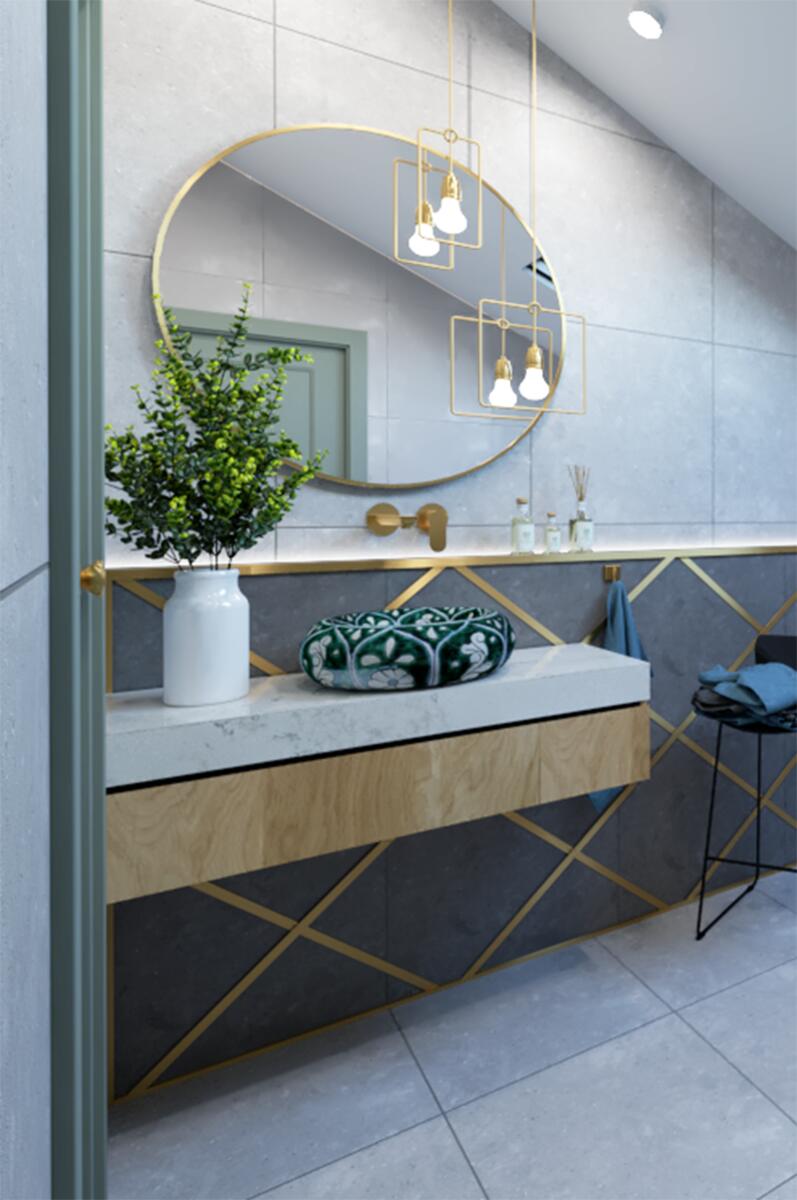 The details of this bathroom reveal a perfect blend...