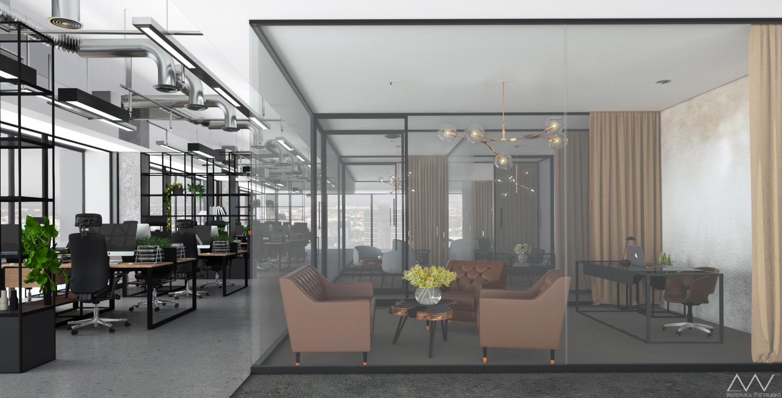 Open space in an office building in Warsaw