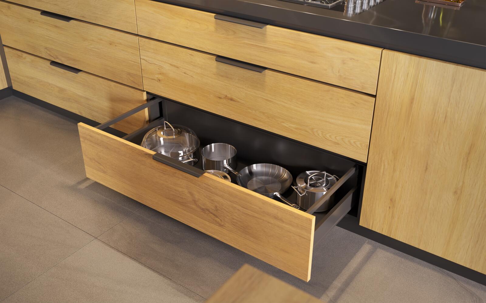 Akcesoria meblowe, MODERN BOX PRO - komplet szuflady wysokiej C, GTV POLAND S.A.