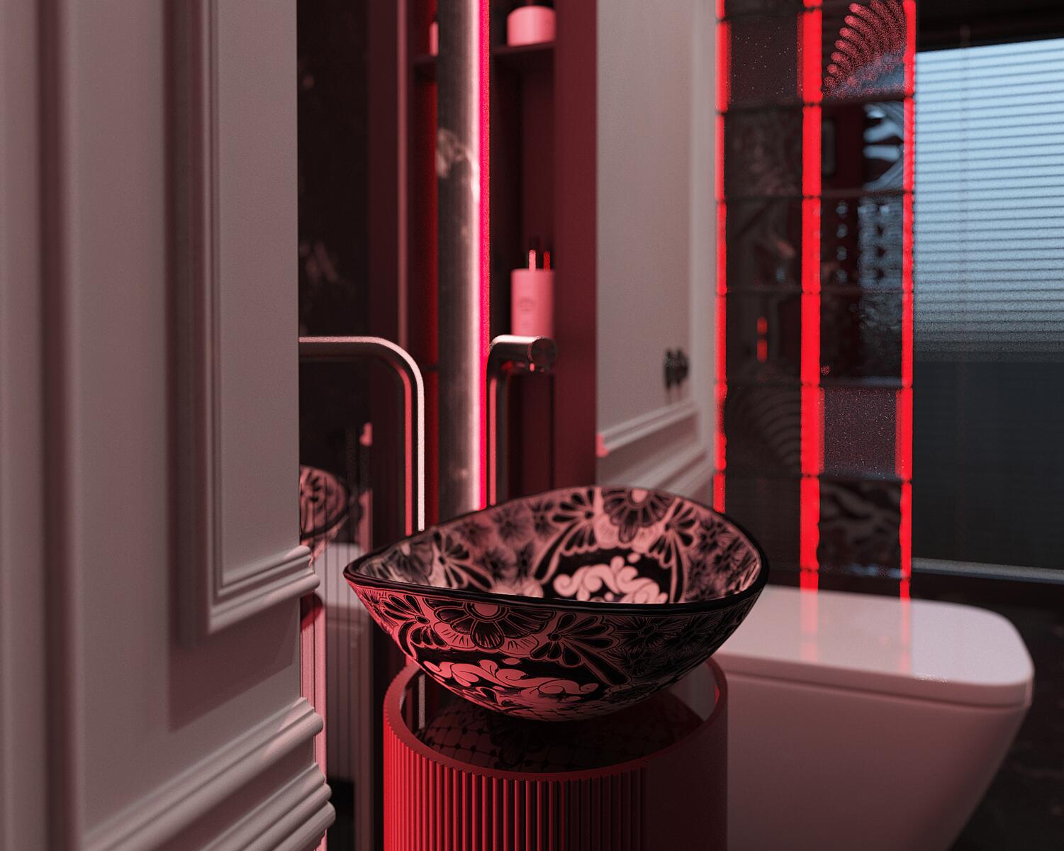 Mexican Sink in a Futuristic Bathroom